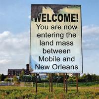 Land Mass between New Orleans and Mobile