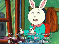 Just go on the internet and tell lies?