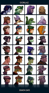 Gorillaz "Demon Days" Cover Art