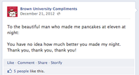 University Compliment Facebook Pages