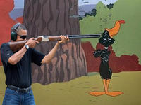 Obama Skeet Shooting Photo