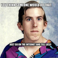 Just Go On The Internet and Tell Lies