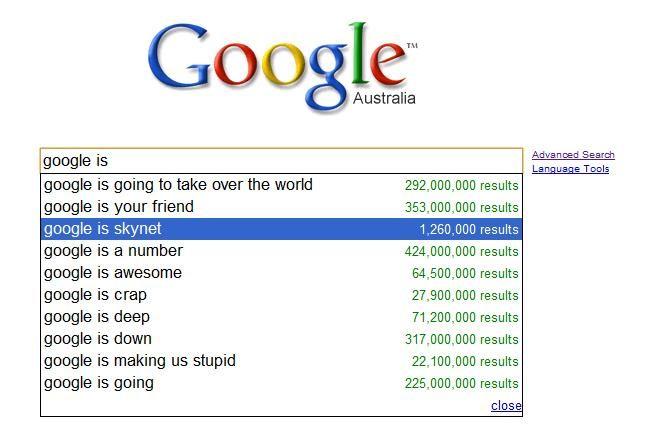 Google Search Box Suggestions 