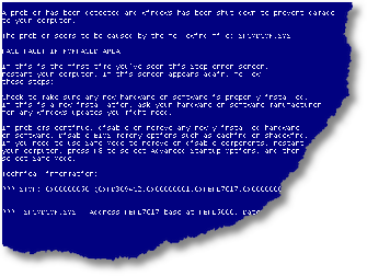 Blue Screen of Death (BSoD)