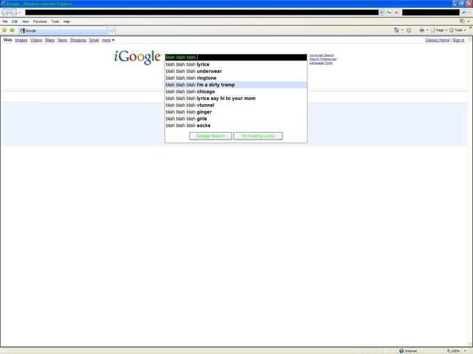 Google Search Box Suggestions 