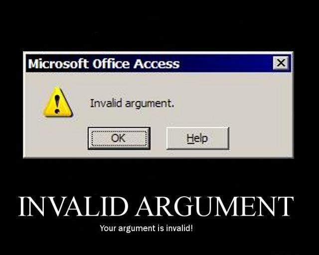Your Argument is Invalid
