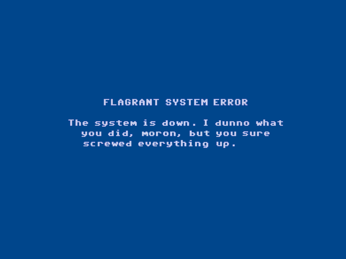 Fake/Funny Error Messages