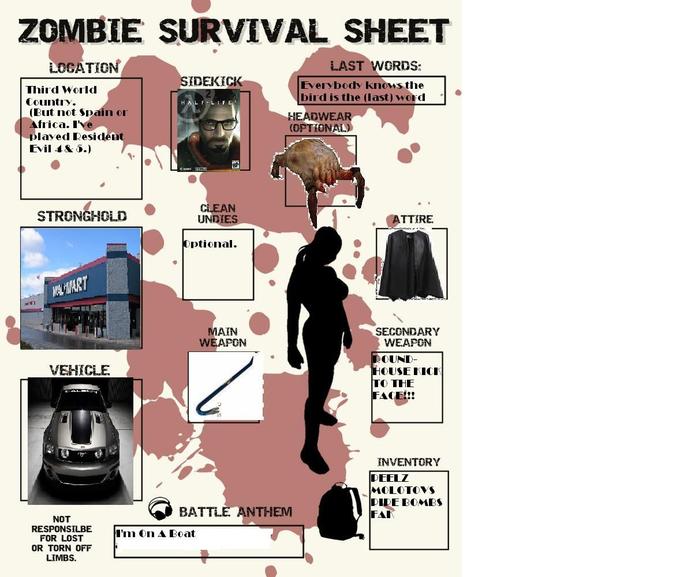 Zombie Tools/Zombie Survival Sheet