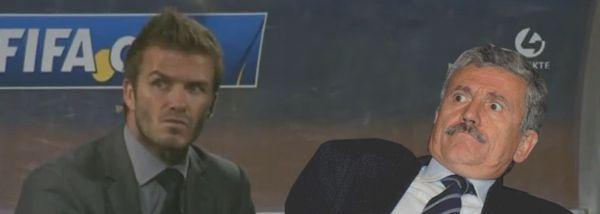 David Beckham reaction face