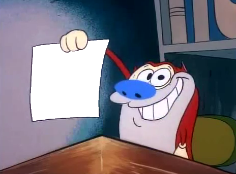 Stimpy draws...