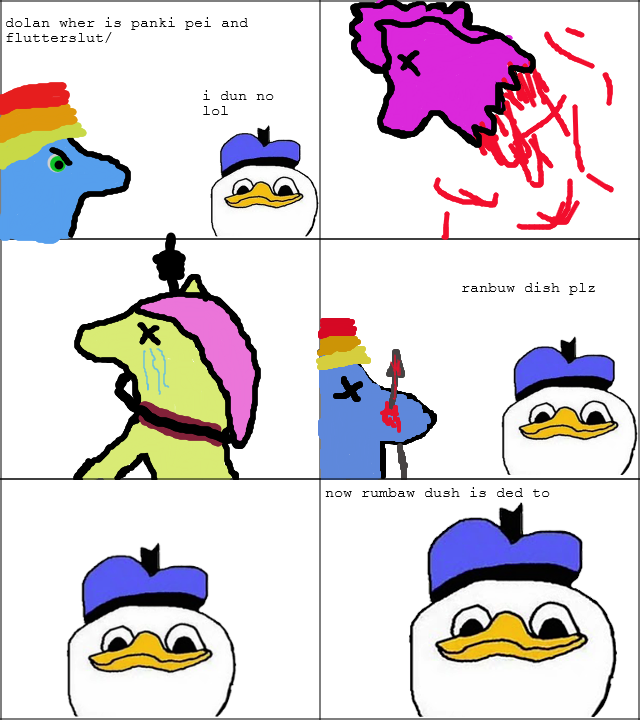 half of the MAIN 6 ponies are now dead, thanks to the ever so Heroic Dolan!