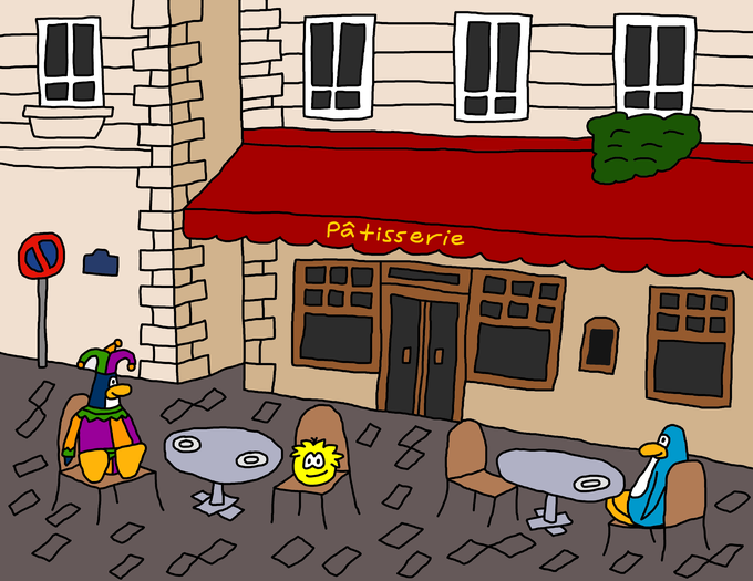 French Cafe in the Fanon Universe's Parody of France