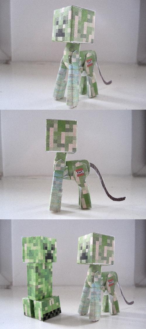 Creeper papercraft ponified