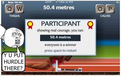 Y U Put Hurdle There?