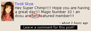 An Dyou Are Teh Featured Member!!! --Tivoli Skye