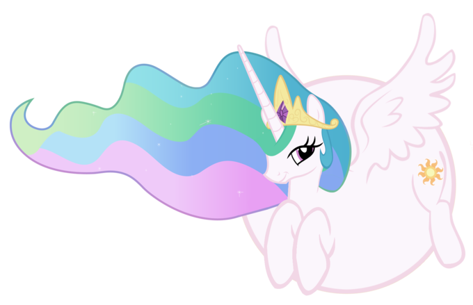 Celestia is a balloon pony