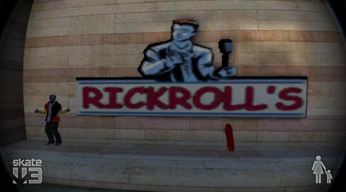 Rickroll'D in Skate 3