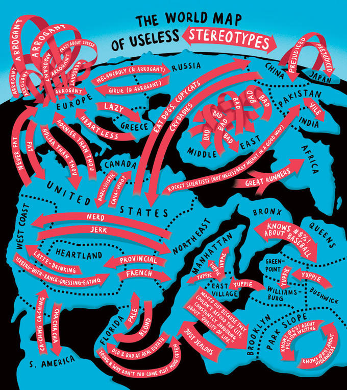 The World Map of Useless Stereotypes