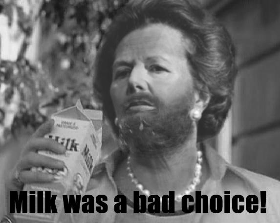 Milk was a bad choice