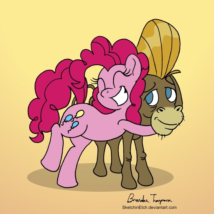 A Pink Pony and Her Donkey Friend