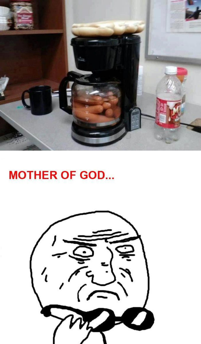 Bachelor's way of making hot dogs