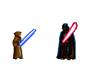 16 bit Kenobi and Vader 