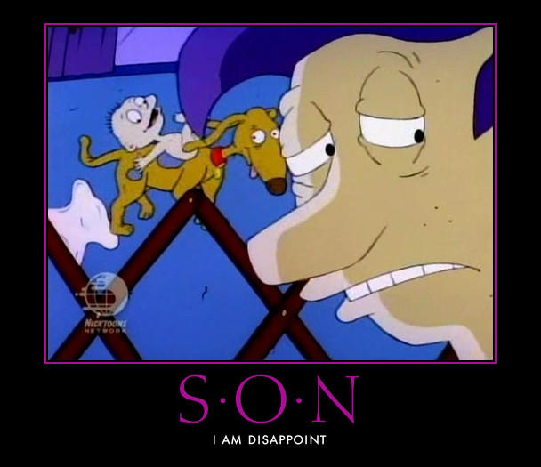 Stu Pickles says, "Tommy, I am disappoint."