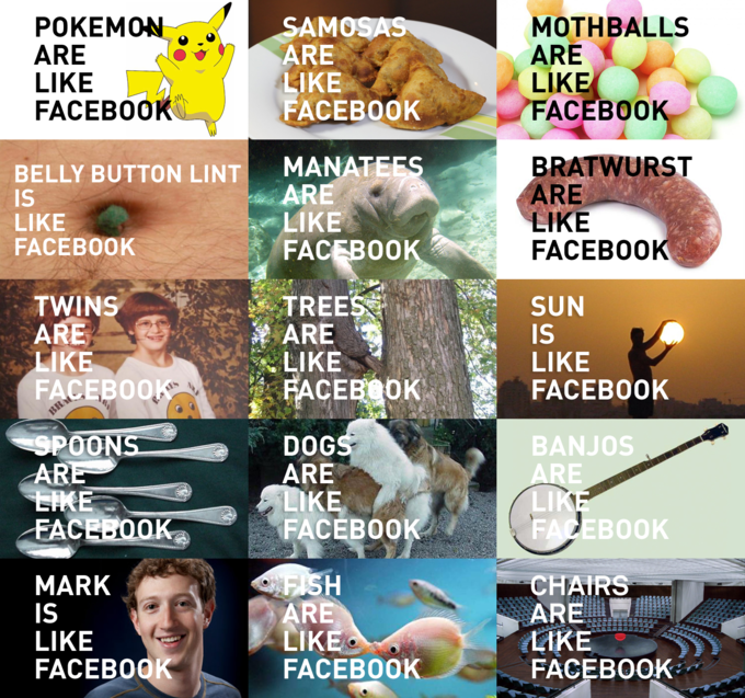 THINGS ARE LIKE FACEBOOK