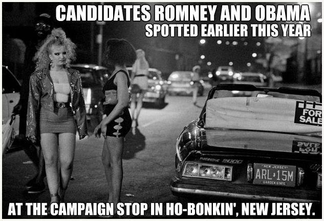 Romney and Obama as political hoes