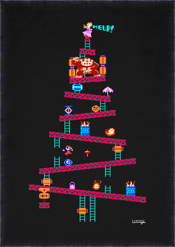 Donkey Kong Arcade Christmas Tree