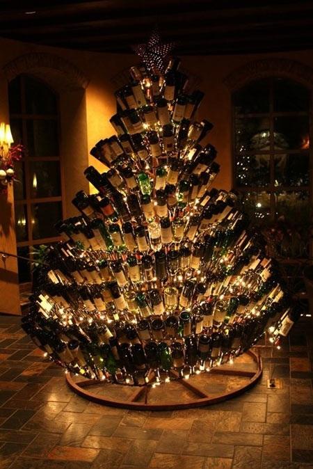 Christmas Tree Wine Bottles