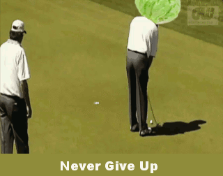 never give up 