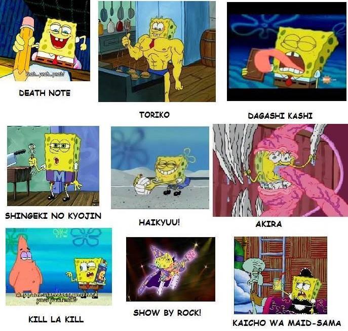 Even more spigebab animu | SpongeBob Comparison Charts ...