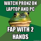 Foul-bachelor-frog-watch-pronz-on-laptop-and-pc-fap-with-2-hands