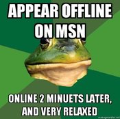 Foul-bachelor-frog-appear-offline-on-msn-online-2-minuets-later-and-very-relaxed